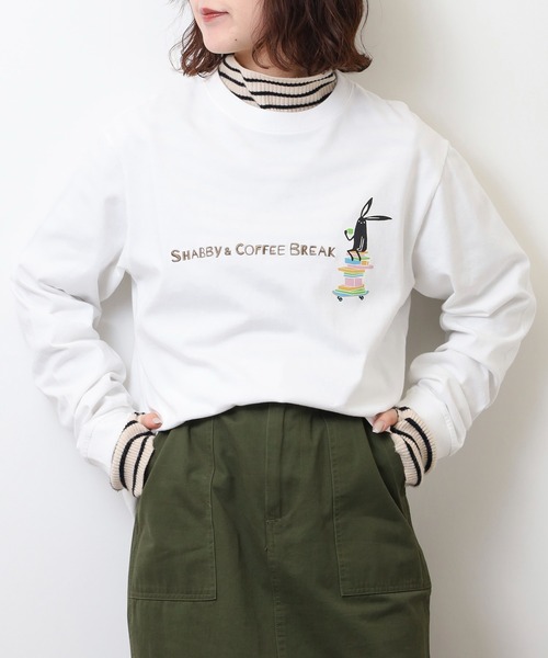 FUNALIVE（ファンアライブ）の「SHABBY 長袖 Tシャツ unisex（Tシャツ/カットソー・メンズ・ブラック/アイボリー/ホワイト系1/グレー/オフホワイト/グリーン/ブラック系1/イエロー/ラベンダー・S/L/XL/M）」の22枚目の写真