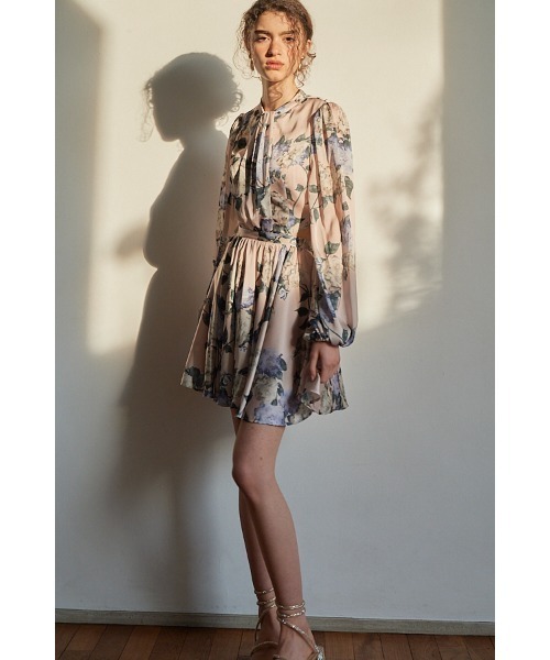 Estella.K(エステラケー)の「Rosabelle Dress フラワーフレアーミニドレス(ワンピース・レディース・ホワイト系/ベージュ系・FREE)」の9枚目の写真