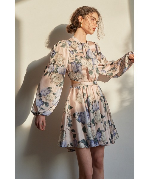 Estella.K(エステラケー)の「Rosabelle Dress フラワーフレアーミニドレス(ワンピース・レディース・ホワイト系/ベージュ系・FREE)」の10枚目の写真