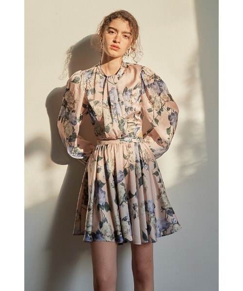 Estella.K(エステラケー)の「Rosabelle Dress フラワーフレアーミニドレス(ワンピース・レディース・ホワイト系/ベージュ系・FREE)」の11枚目の写真