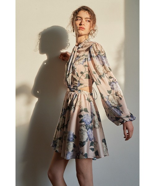 Estella.K(エステラケー)の「Rosabelle Dress フラワーフレアーミニドレス(ワンピース・レディース・ホワイト系/ベージュ系・FREE)」の12枚目の写真