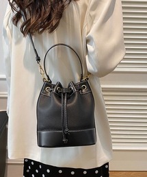 バイカラー巾着ショルダーBAG
