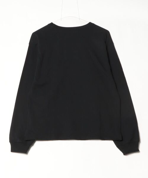 Per sist ence(パーシエンス)の「天竺ロゴワッペンロンT(Tシャツ/カットソー・レディース・チャコールグレー/ブラック/オフホワイト/ブルー・FREE)」の5枚目の写真