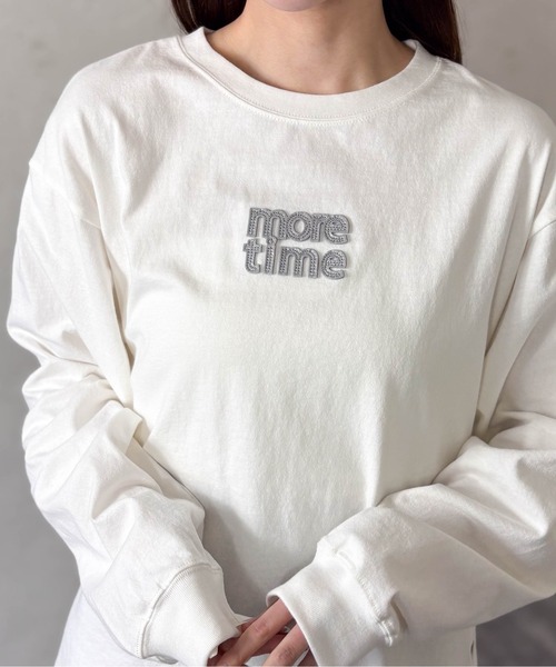 Per sist ence(パーシエンス)の「天竺ロゴワッペンロンT(Tシャツ/カットソー・レディース・チャコールグレー/ブラック/オフホワイト/ブルー・FREE)」の1枚目の写真