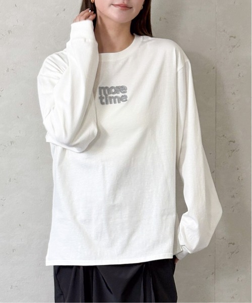 Per sist ence(パーシエンス)の「天竺ロゴワッペンロンT(Tシャツ/カットソー・レディース・チャコールグレー/ブラック/オフホワイト/ブルー・FREE)」の11枚目の写真