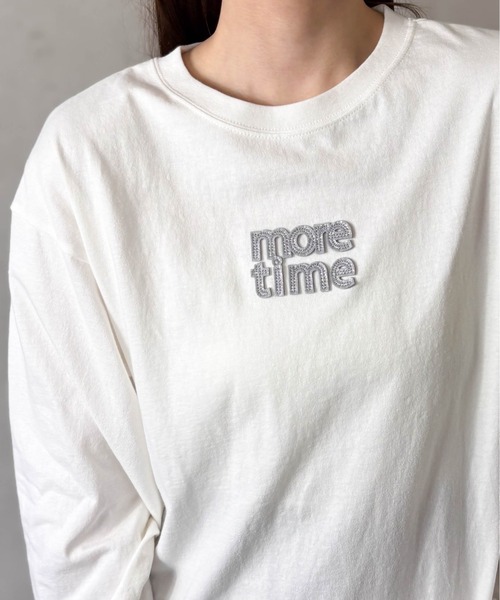 Per sist ence(パーシエンス)の「天竺ロゴワッペンロンT(Tシャツ/カットソー・レディース・チャコールグレー/ブラック/オフホワイト/ブルー・FREE)」の20枚目の写真