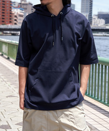 ikka | 【接触冷感/抗菌防臭】GOKU楽セイケツ5分袖パーカ(パーカー)