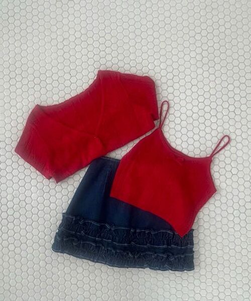 MAJESTIC LEGON(マジェスティックレゴン)の「ハート透かし柄キャミセットカーデ(カーディガン/ボレロ・レディース・イエロー/ブルー系その他5/ピンク/レッド/アイボリー・MEDIUM)」の20枚目の写真