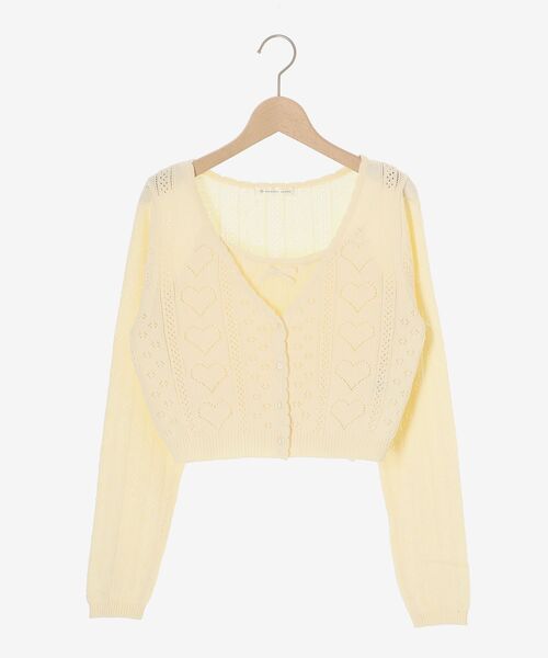 MAJESTIC LEGON(マジェスティックレゴン)の「ハート透かし柄キャミセットカーデ(カーディガン/ボレロ・レディース・イエロー/ブルー系その他5/ピンク/レッド/アイボリー・MEDIUM)」の22枚目の写真