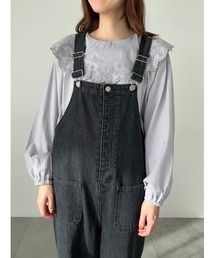 Samansa Mos2 | デニム/花柄アソートサロペットパンツ(その他パンツ)