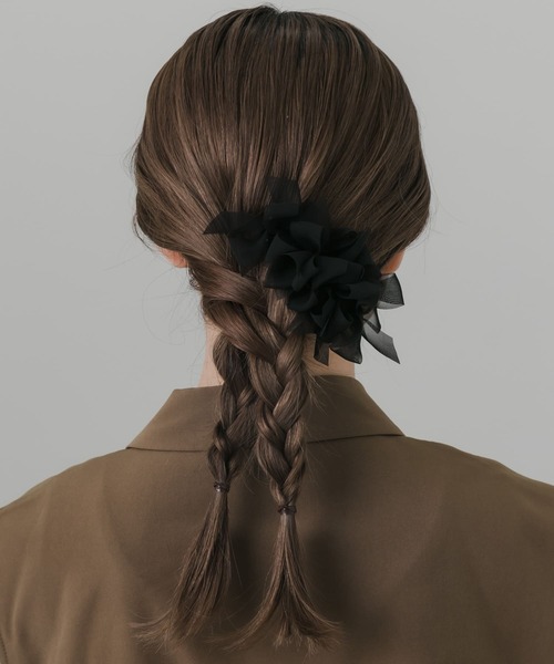セール】リボンシフォンバレッタ（バレッタ/ヘアクリップ