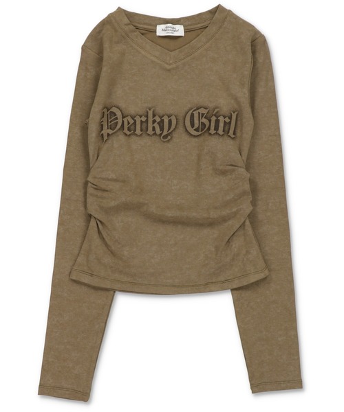 SPINNS（スピンズ）の「長袖カットソー/ロンT/PERKY（Tシャツ/カットソー・レディース・カーキ/アイボリー/チャコール/ブラウン・ONESIZE）」の19枚目の写真