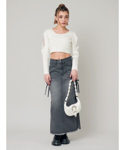 EVRIS（エヴリス）の「バックルデザインナイロンショルダーBAG（ショルダーバッグ・レディース・ブラック/ピンク/ホワイト・FREE）」の9枚目の写真