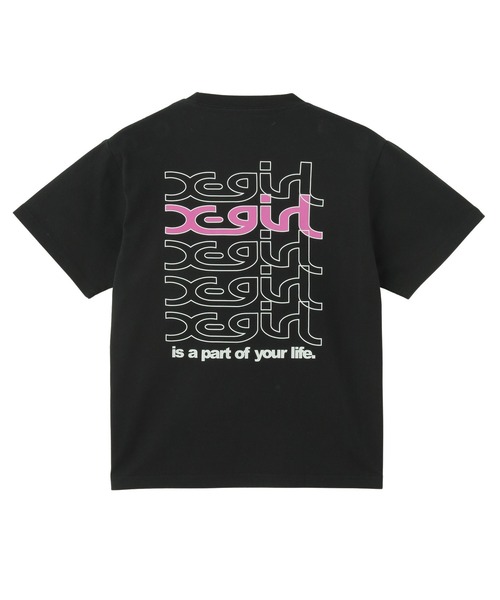 ❤︎最安値 Mサイズ 90 Logo Girl Cropped Tee 黒ピンク セール】REPEAT MILLS LOGO S/S TEE(Tシャツ/カットソー)|X