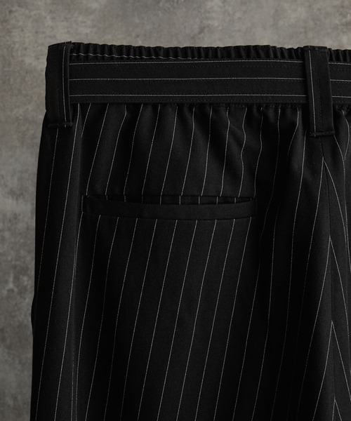 two tuck belt 'hakama' wide slacks（スラックス）｜ADRER