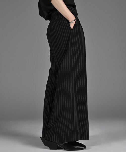 two tuck belt 'hakama' wide slacks（スラックス）｜ADRER