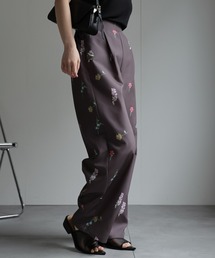 黒と白の花柄ワイドパンツ新品未使用★インゲホルグ⭐️すずらんプリントが可愛いパンツ 花柄プリントタックワイドパンツ｜パンツ - etoll.