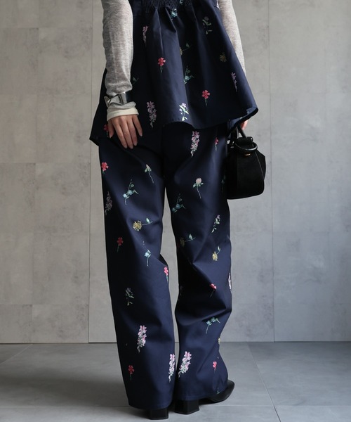 【OPULENCE】フラワープリントパンツ OPULENCE】フラワープリントパンツ