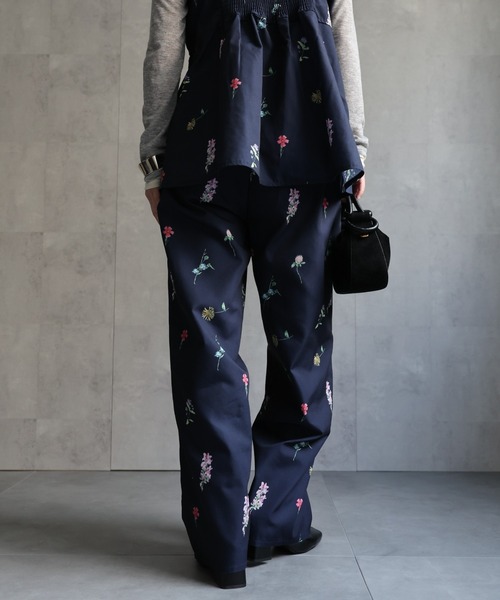 フラワープリント ポンチョ FLOWER PRINT
