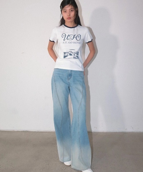 Kijun(キジュン)の「Kijun/キジュン UFO T-Shirt Tシャツ(Tシャツ/カットソー・レディース・オフホワイト/ライトベージュ・L/M/S)」の11枚目の写真