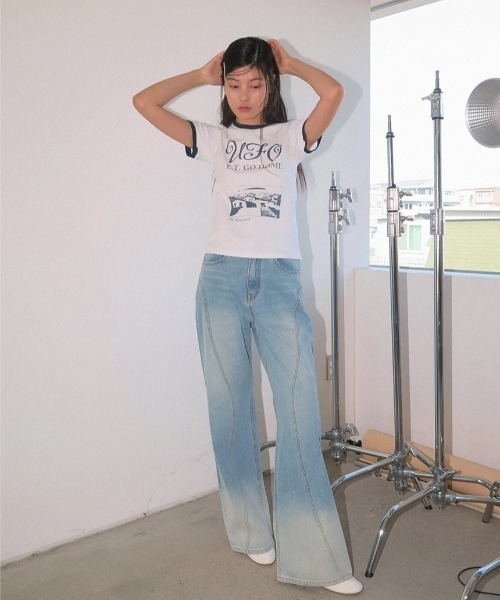 Kijun(キジュン)の「Kijun/キジュン UFO T-Shirt Tシャツ(Tシャツ/カットソー・レディース・オフホワイト/ライトベージュ・L/M/S)」の13枚目の写真
