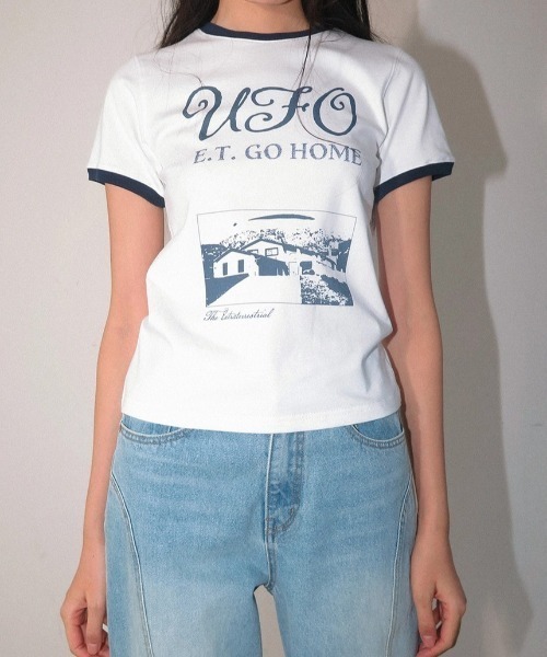 Kijun(キジュン)の「Kijun/キジュン UFO T-Shirt Tシャツ(Tシャツ/カットソー・レディース・オフホワイト/ライトベージュ・L/M/S)」の8枚目の写真