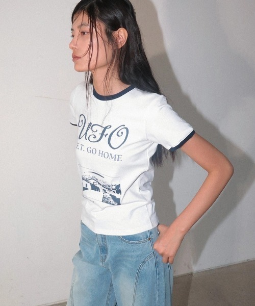 Kijun(キジュン)の「Kijun/キジュン UFO T-Shirt Tシャツ(Tシャツ/カットソー・レディース・オフホワイト/ライトベージュ・L/M/S)」の9枚目の写真