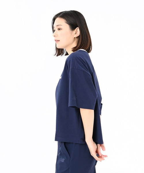 NEW BALANCE(ニューバランス)の「シューパッチショートスリーブTシャツ(Tシャツ/カットソー・レディース・ネイビー/オフホワイト・SMALL/MEDIUM/LARGE/X-LARGE)」の15枚目の写真