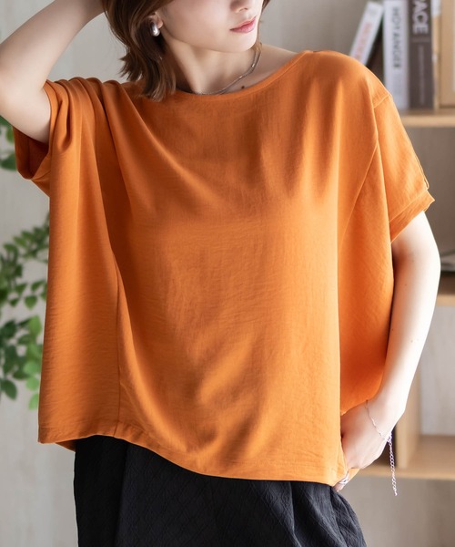 NAVY（ネイビー）の「NAVY ウェーブサテンドルマン（シャツ/ブラウス・レディース・オレンジ/ベージュ/ブラック・M/L）」の19枚目の写真
