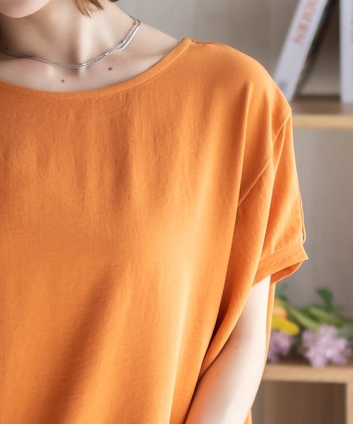 NAVY（ネイビー）の「NAVY ウェーブサテンドルマン（シャツ/ブラウス・レディース・オレンジ/ベージュ/ブラック・M/L）」の22枚目の写真