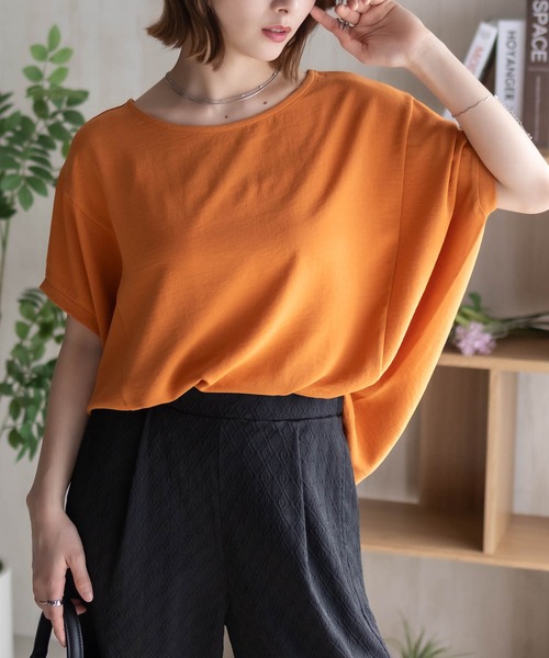 NAVY（ネイビー）の「NAVY ウェーブサテンドルマン（シャツ/ブラウス・レディース・オレンジ/ベージュ/ブラック・M/L）」の17枚目の写真