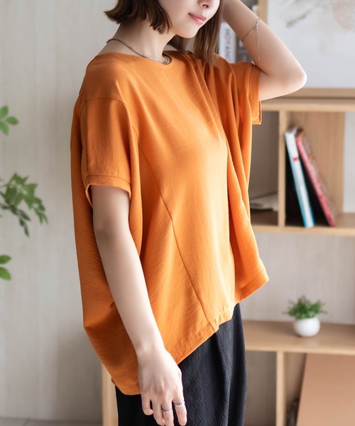 NAVY（ネイビー）の「NAVY ウェーブサテンドルマン（シャツ/ブラウス・レディース・オレンジ/ベージュ/ブラック・M/L）」の20枚目の写真