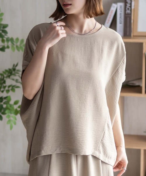 NAVY（ネイビー）の「NAVY ウェーブサテンドルマン（シャツ/ブラウス・レディース・オレンジ/ベージュ/ブラック・M/L）」の12枚目の写真