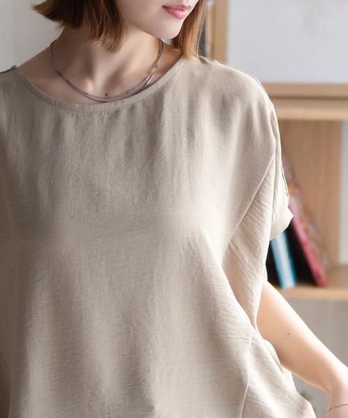NAVY（ネイビー）の「NAVY ウェーブサテンドルマン（シャツ/ブラウス・レディース・オレンジ/ベージュ/ブラック・M/L）」の14枚目の写真