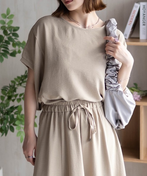 NAVY（ネイビー）の「NAVY ウェーブサテンドルマン（シャツ/ブラウス・レディース・オレンジ/ベージュ/ブラック・M/L）」の11枚目の写真