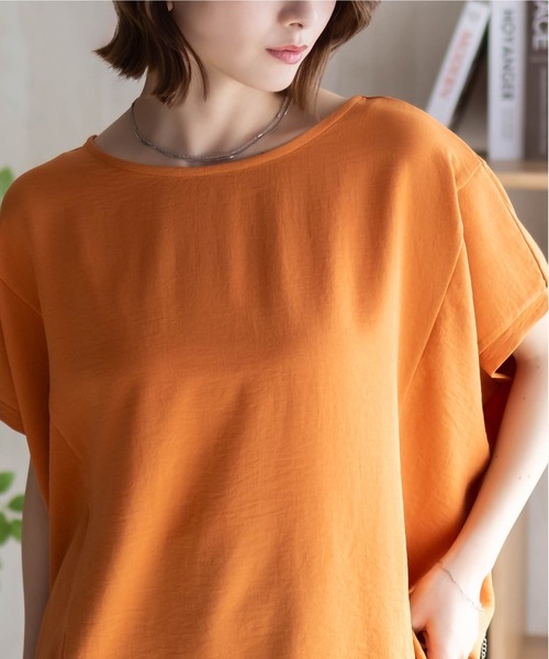 NAVY（ネイビー）の「NAVY ウェーブサテンドルマン（シャツ/ブラウス・レディース・オレンジ/ベージュ/ブラック・M/L）」の18枚目の写真