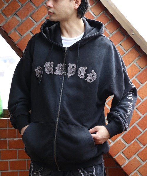 ８(eight)（エイト）の「スプレー加工ジップパーカー（パーカー・メンズ・ブラウン/ブラック/ブルー・MEDIUM/LARGE）」の12枚目の写真