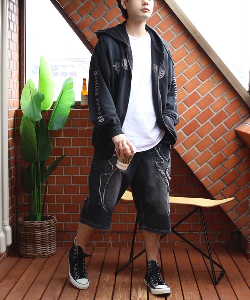 ８(eight)（エイト）の「スプレー加工ジップパーカー（パーカー・メンズ・ブラウン/ブラック/ブルー・MEDIUM/LARGE）」の14枚目の写真