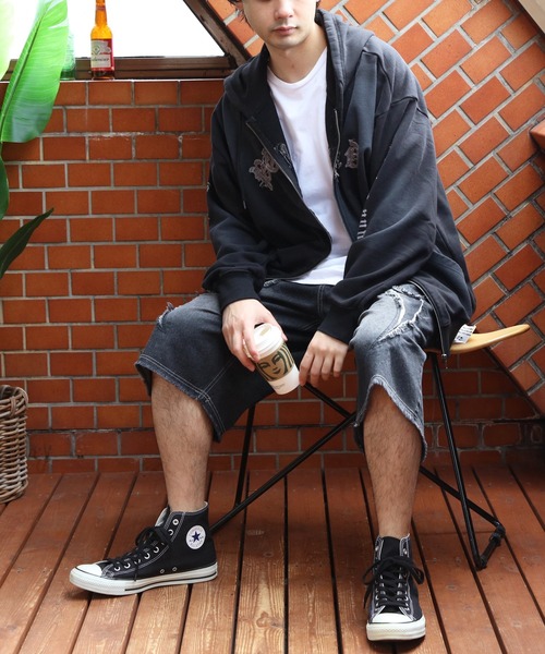 ８(eight)（エイト）の「スプレー加工ジップパーカー（パーカー・メンズ・ブラウン/ブラック/ブルー・MEDIUM/LARGE）」の15枚目の写真