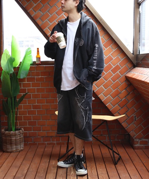 ８(eight)（エイト）の「スプレー加工ジップパーカー（パーカー・メンズ・ブラウン/ブラック/ブルー・MEDIUM/LARGE）」の19枚目の写真