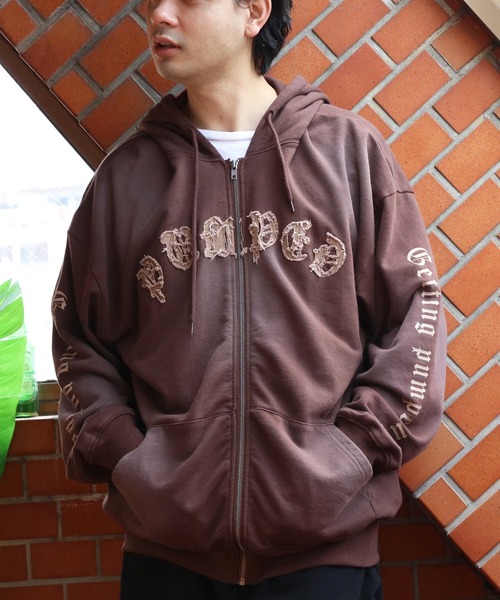 ８(eight)（エイト）の「スプレー加工ジップパーカー（パーカー・メンズ・ブラウン/ブラック/ブルー・MEDIUM/LARGE）」の21枚目の写真