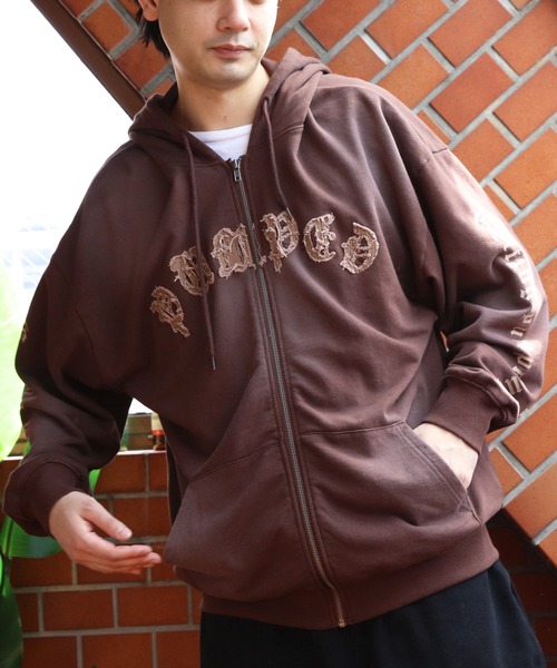 ８(eight)（エイト）の「スプレー加工ジップパーカー（パーカー・メンズ・ブラウン/ブラック/ブルー・MEDIUM/LARGE）」の22枚目の写真