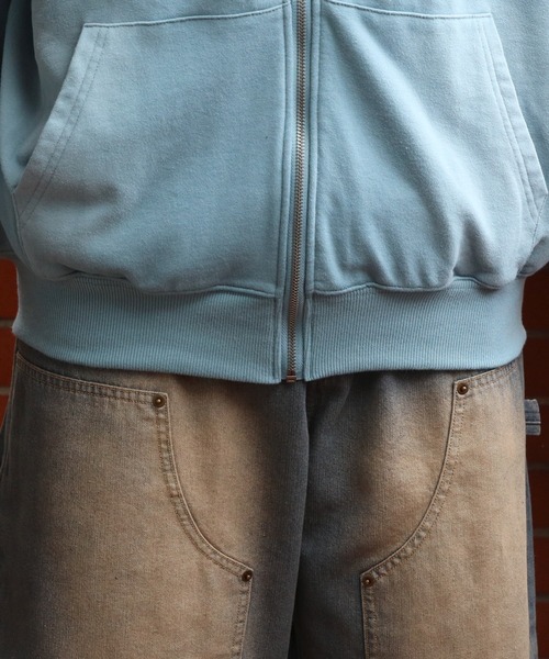 ８(eight)（エイト）の「スプレー加工ジップパーカー（パーカー・メンズ・ブラウン/ブラック/ブルー・MEDIUM/LARGE）」の6枚目の写真