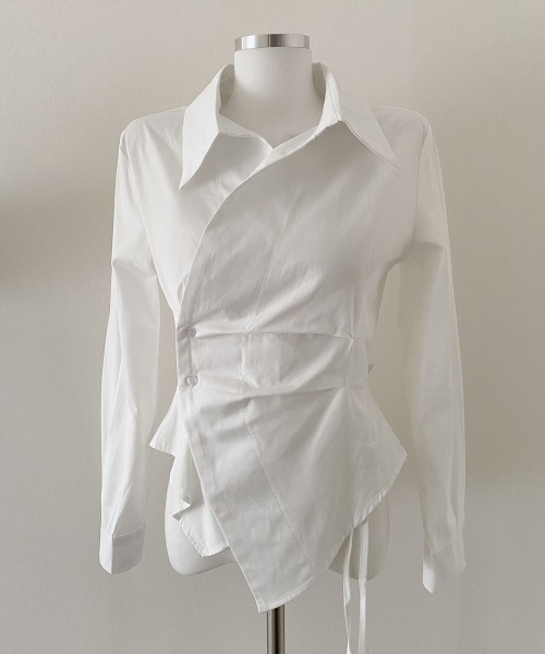 ブラウス シャツ 「on:nue」ラップシャツブラウス/2025 SS COLLECTION レディース on:nue】ラップシャツブラウス/2025 SS COLLECTION（シャツ