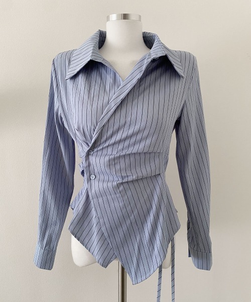 ブラウス シャツ 「on:nue」ラップシャツブラウス/2025 SS COLLECTION レディース on:nue】ラップシャツブラウス/2025 SS COLLECTION（シャツ