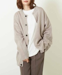 【RS】【Bling leads】2wayクルーネックモヘアタッチカーディガン
