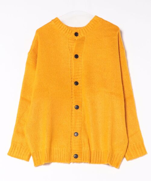 Bling Leads(ブリングリーズ)の「【RS】【Bling leads】2wayクルーネックモヘアタッチカーディガン(カーディガン/ボレロ・レディース・ライトグレー/マスタード・L/M)」の3枚目の写真