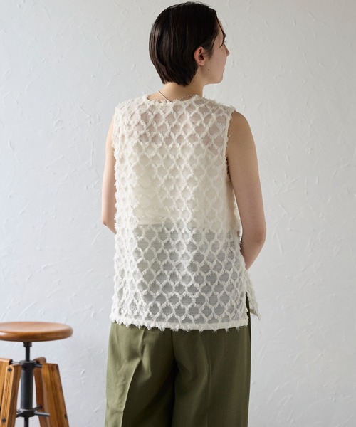 SOTT（ソット）の「Fringe bestand camisole　フリンジベスト＋キャミソール2点SET（アンサンブル・レディース・ブラック/アイボリー・FREE）」の16枚目の写真