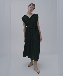 Firsthand | Firsthand/ファーストハンド インド ギャザーフリルワンピース / フレンチスリーブ Vネック ロングワンピース(ワンピース)