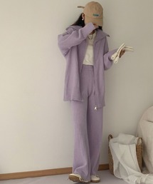 【セットアップ】ジップパーカー × ワイドパンツ